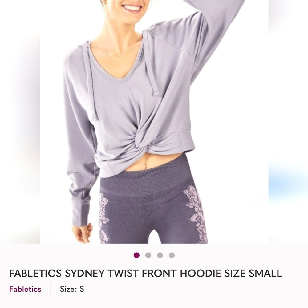 Fabletics Sydney Twist Front Hoodie Small “Greige” color